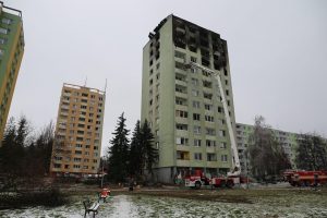 Zničená prešovská bytovka. Foto: Polícia SR